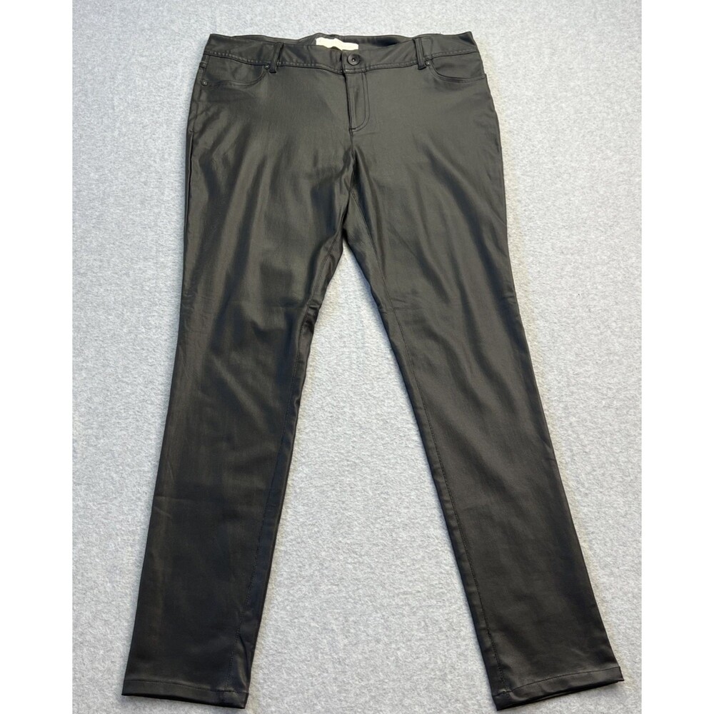 Cato Faux Leather Skinny Pant 16 Black Modern Fit Skinny Moto Edgy Rocker Grunge